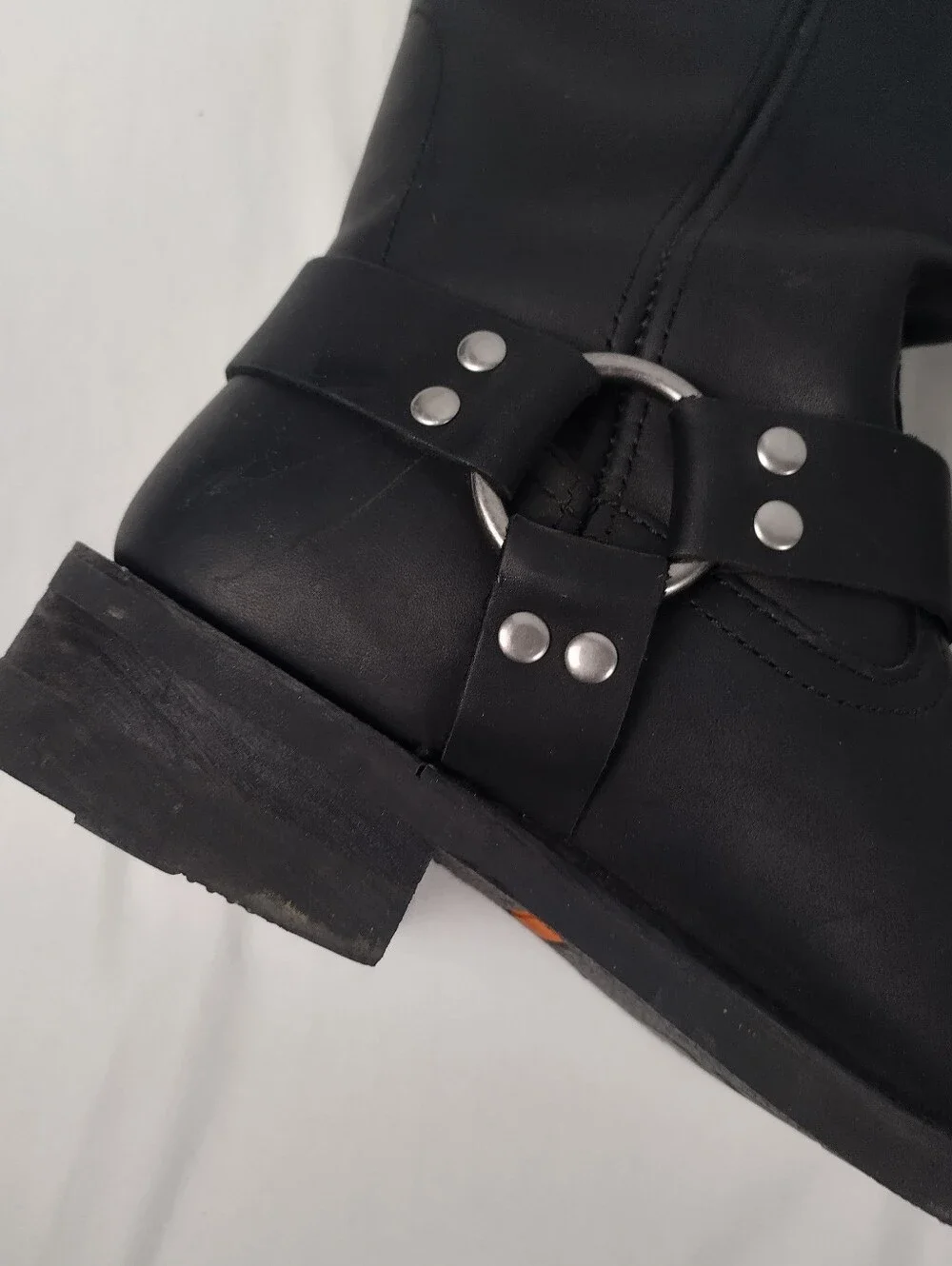 Harley Davidson Men's Size 10 Eagle Harness Leather Biker Boots Black D93216 - Picture 10 of 16